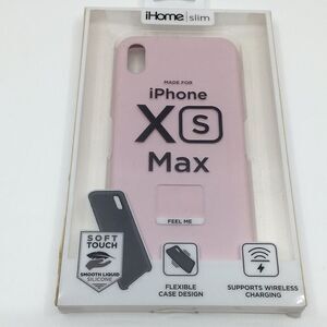 XS Max iPhone Phone Case Ihome Slim Silicone Flexible  Soft Touch Pink